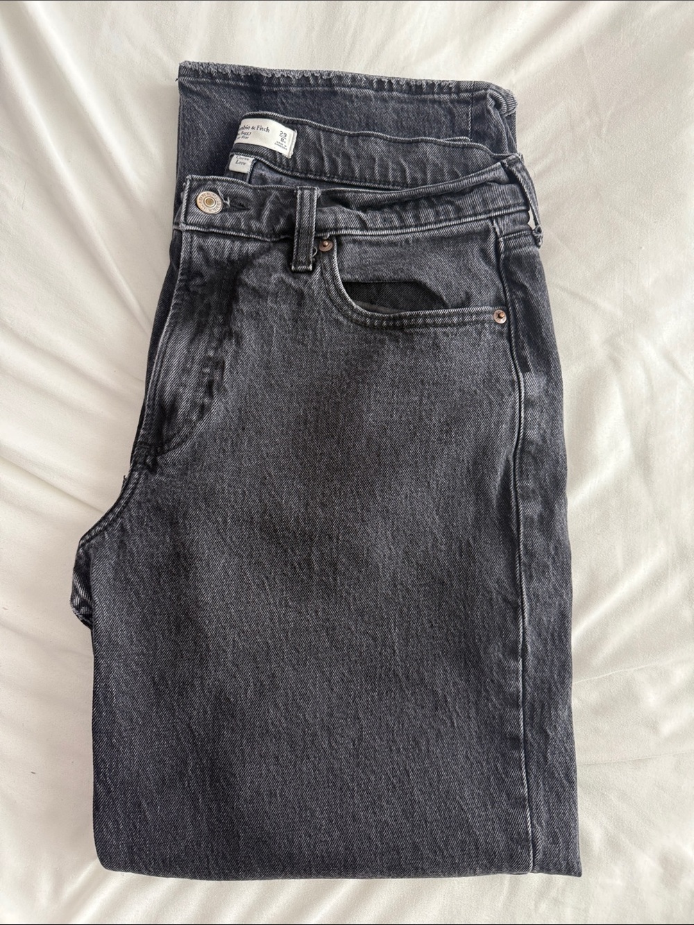 A&F Curve Love Low Rise Baggy Jean